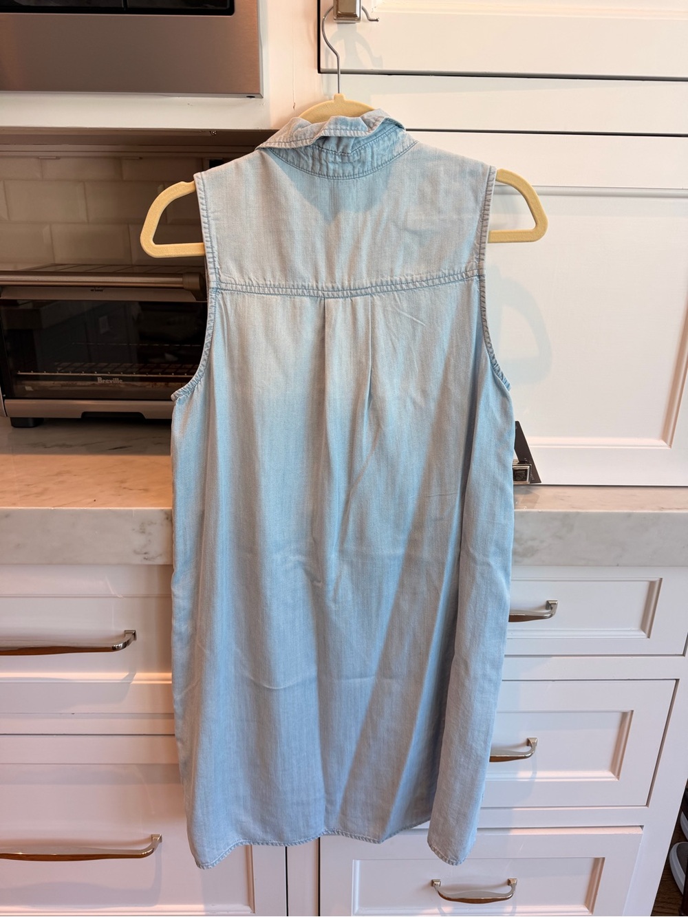 cloth & stone for Anthropologie Light Blue Denim Sleeveless Dress, M, new w/tags - Picture 4 of 4